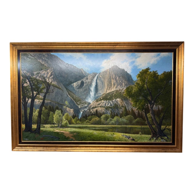 Wendell Brown Yosemite Splendor Oil Painting, Signed For Sale