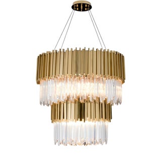 Collection Jupiter Chandelier in Metal and Crystal by Jago For Sale