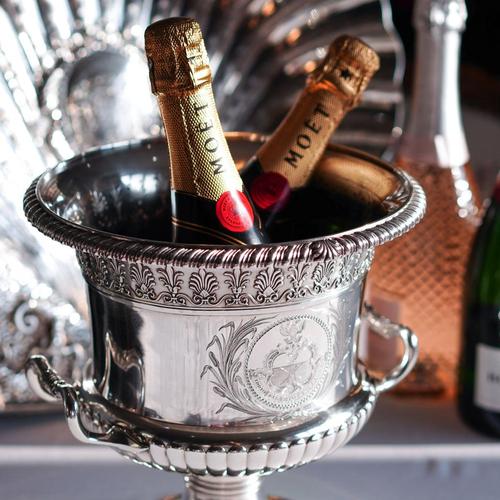 Silver Antique Georgian Regency Silver Wine Cooler by Paul Storr, London, 1810 For Sale - Image 8 of 18