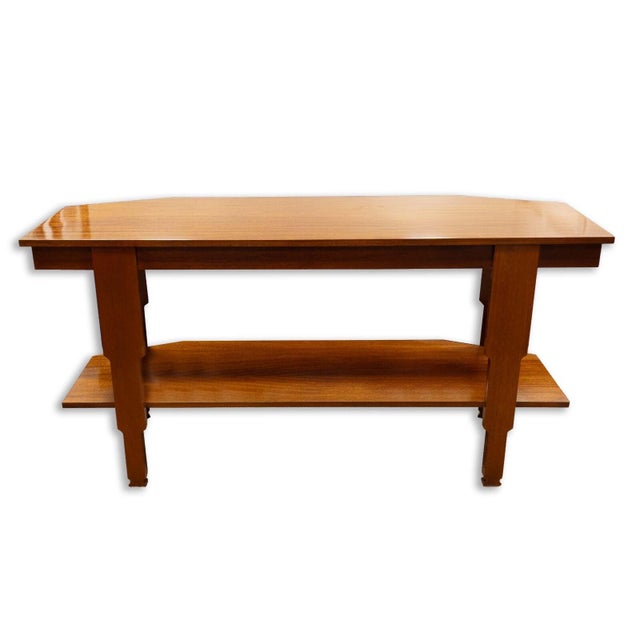 Art Deco Style Wooden Console Sofa Foyer Table For Sale - Image 4 of 8