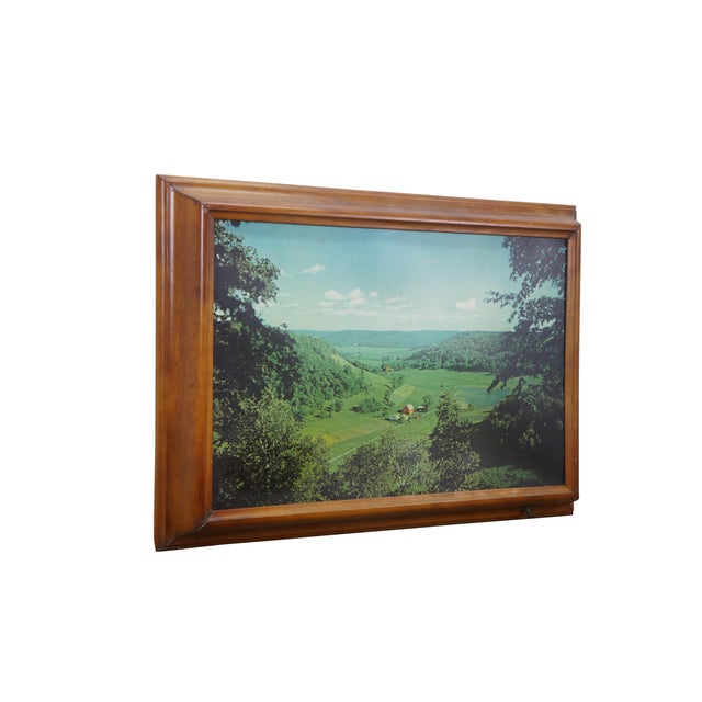 Farmhouse Mid Century Helmscene Country Farmhouse Barn Landscape Light Up Art For Sale - Image 3 of 14