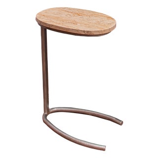 Narrow Marble Top Side Table from Forzini For Sale