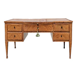Antique Desk – Lombardy Louis XVI Era Desk, Vintage Writing Table, Elegant Office Furniture, 18th Century Desk For Sale