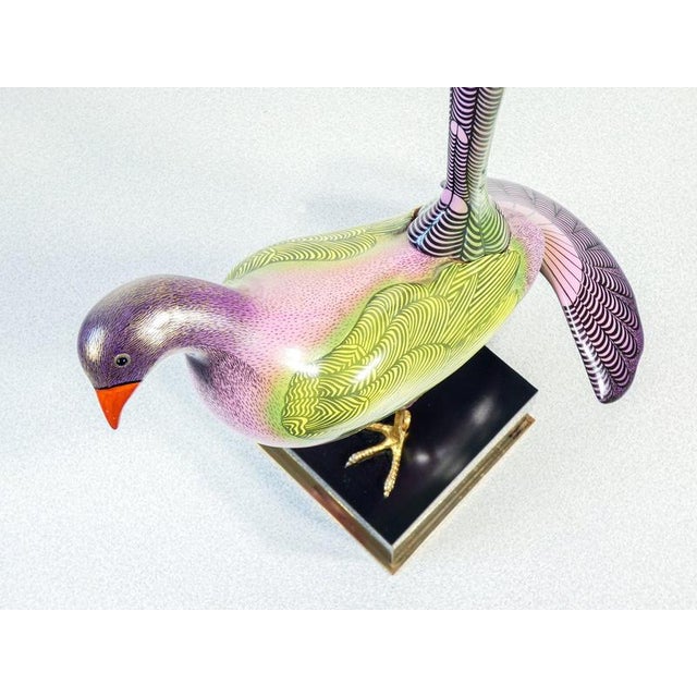 Metal Porcelain Sculpture Bird by Giulia Mangani For Sale - Image 7 of 14