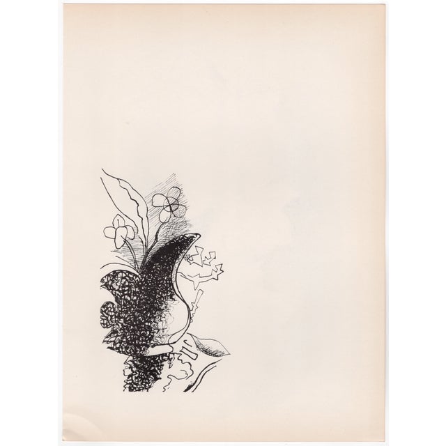 Georges Braque (1885-1954) Ivy (front) and Flower Vase (back) Two Original Lithographs Year: 1955 Printer: Mourlot Frères...