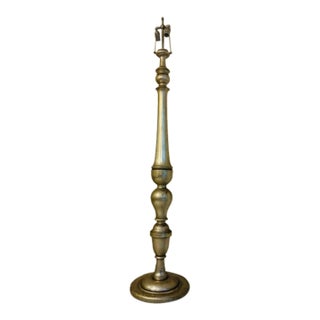 Vintage Silver Gilt Standing Lamp For Sale
