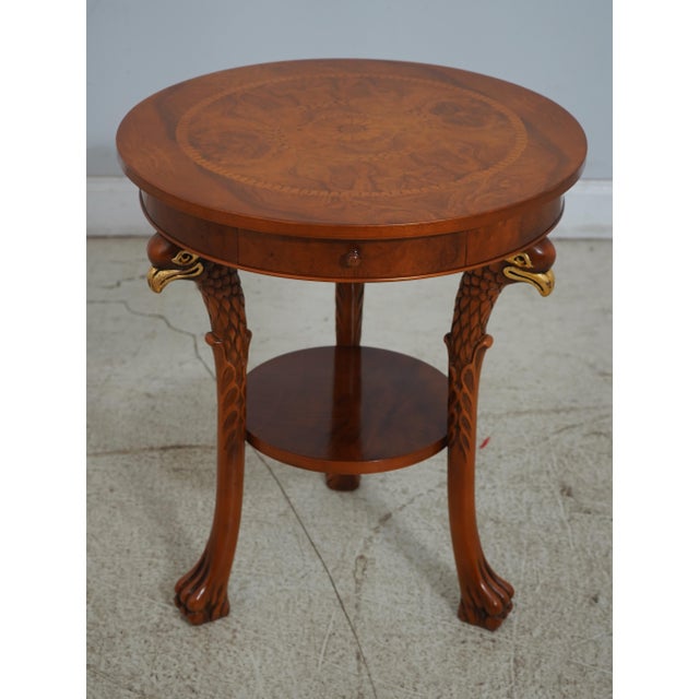 Age: Approx: 25 Years Old Details: Quality Construction Nice Inlay Work Gold Highlights Bird Carved Legs Condition:...