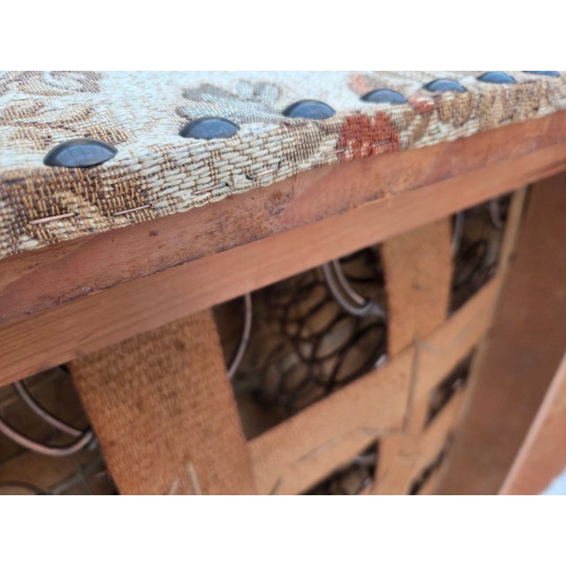 Beige Danish Oak 2-Seater Sofa in Beige & Brown Furniture Fabric, 1950s For Sale - Image 8 of 17