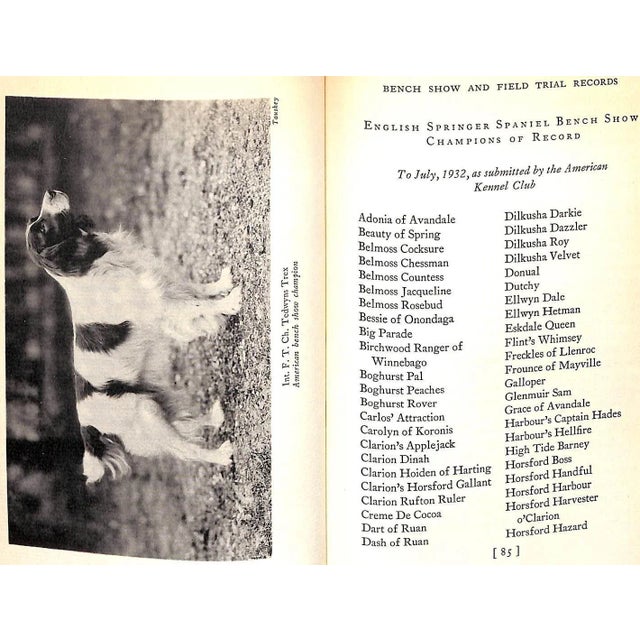 "The English Springer Spaniel in America" 1932 Ferguson, Henry Lee For Sale - Image 9 of 12