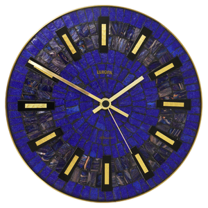 Modern German Blue Mosaic Wall Clock, 1950s