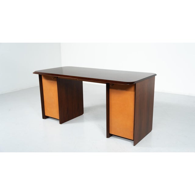 Brown Artona Desk by Afra and Tobia Scarpa for Maxalto, Italy, 1975 For Sale - Image 8 of 15