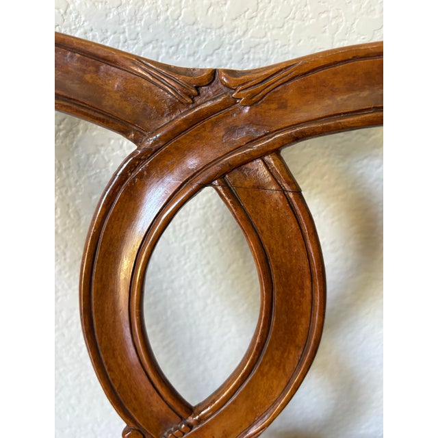 Wood 1950s Mid-Century French Provincial Pretzel-Back Chairs - Pair For Sale - Image 7 of 12