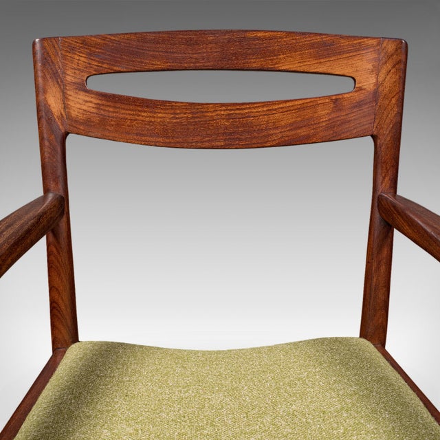 Wood Pair of Vintage Side Chairs, Scottish, Teak, Elbow Seat, Beithcraft, Mid Century For Sale - Image 7 of 12
