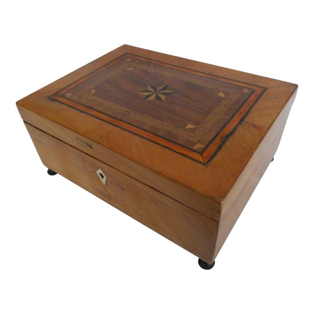 Early 19th Century Cherry Wood Box, Biedermeier Period For Sale