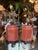 Vintage Pair of Orange Chinoiserie Ceramic Table Lamps Newly Wired For Sale - Image 9 of 12