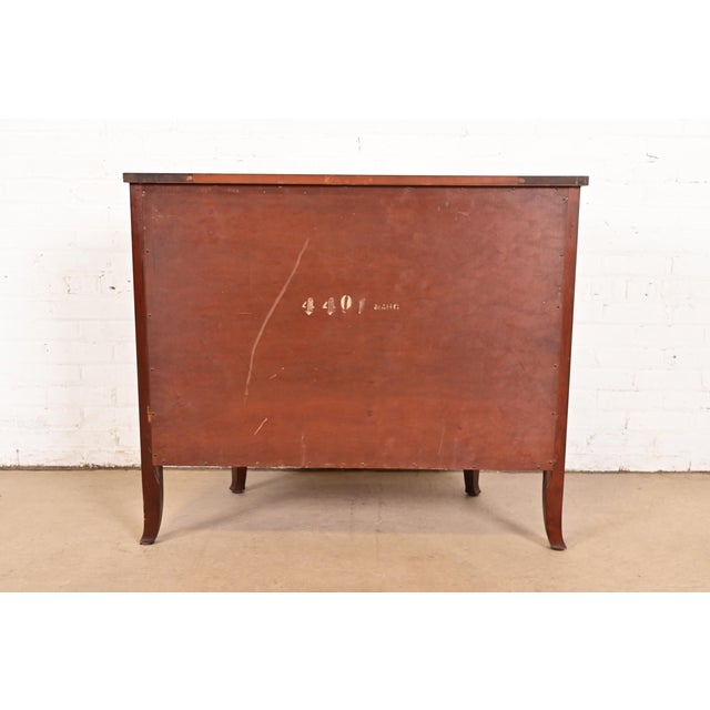 Romweber Federal Flame Mahogany Demilune Console Table, Circa 1920s For Sale - Image 11 of 12