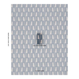 Schumacher Gaetan Performance Fabric In Indigo For Sale