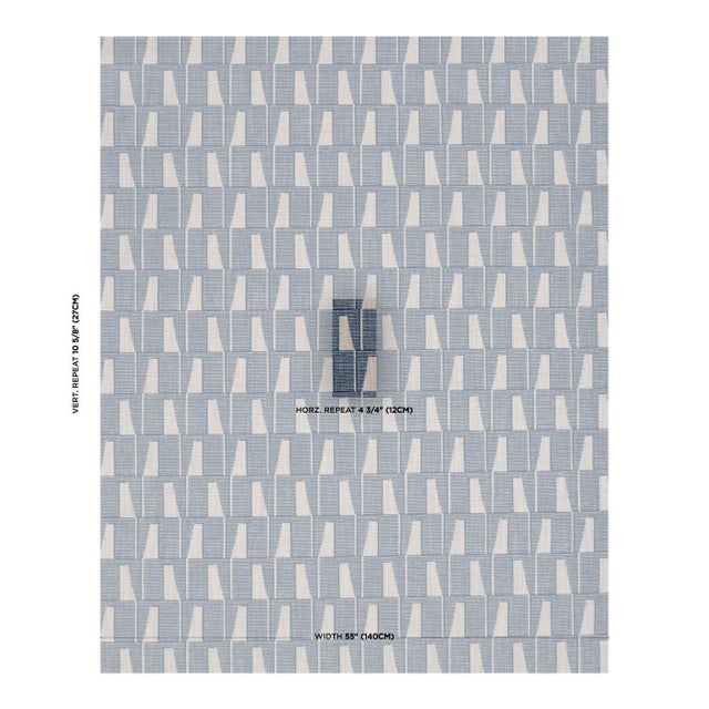 Schumacher Gaetan Performance Fabric In Indigo For Sale