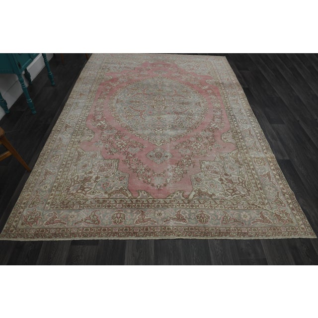 Vintage Persian Hand-Knotted area rug is a semi-antique vintage area rug. The '70s Eastern region of Anatolian's unique...