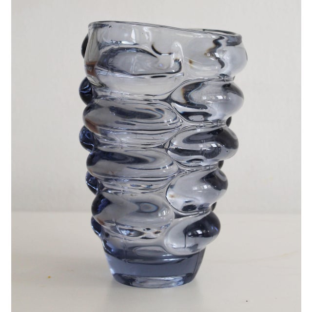 Mid-Century Modern Vintage Bohemian Glass Vase by Vladislav Urban for Hermanova Hut Glasswork, 1962 For Sale - Image 3 of 15