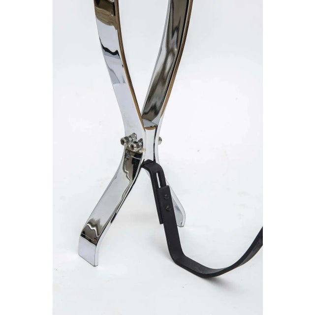 Late 20th Century Andirons Style Danny Alessandro Nickel-Plated For Sale - Image 5 of 10