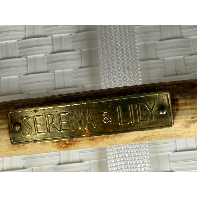 Serena & Lily Riviera Rattan Armchair, Set of Four For Sale - Image 12 of 12
