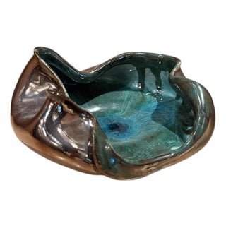 Gene Farkus Glazed Ceramic Freeform Bowl For Sale