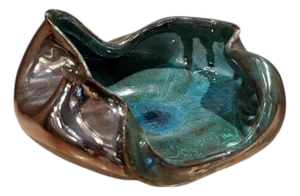 Gene Farkus Glazed Ceramic Freeform Bowl