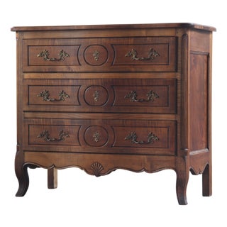 Vintage French Provençal Louis XVI Walnut Commode, 18th Century For Sale