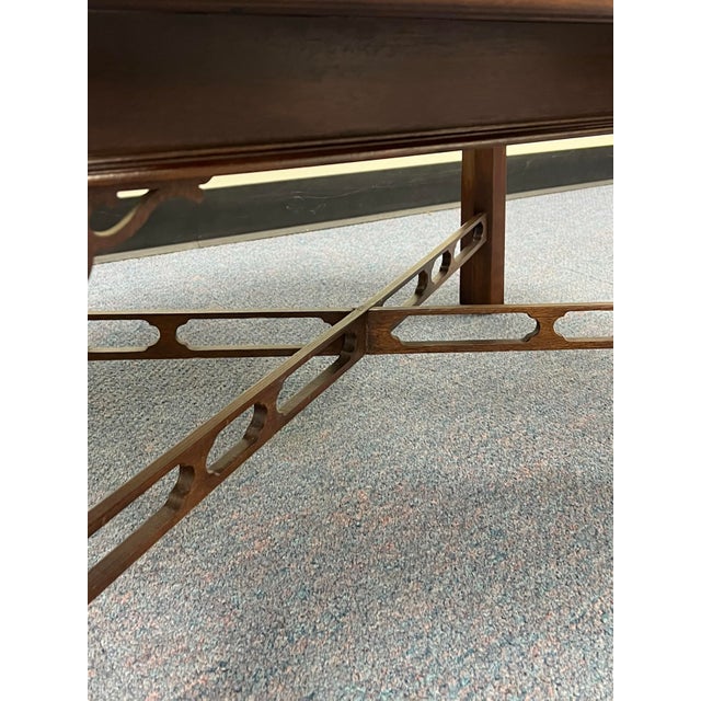 Knob Creek Mahogany Chinese Chippendale Butlers Tray Coffee Table For Sale - Image 10 of 11