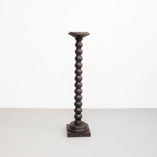 Mid-Century Modern Spanish Wooden Pedestal, 1950 For Sale - Image 17 of 18
