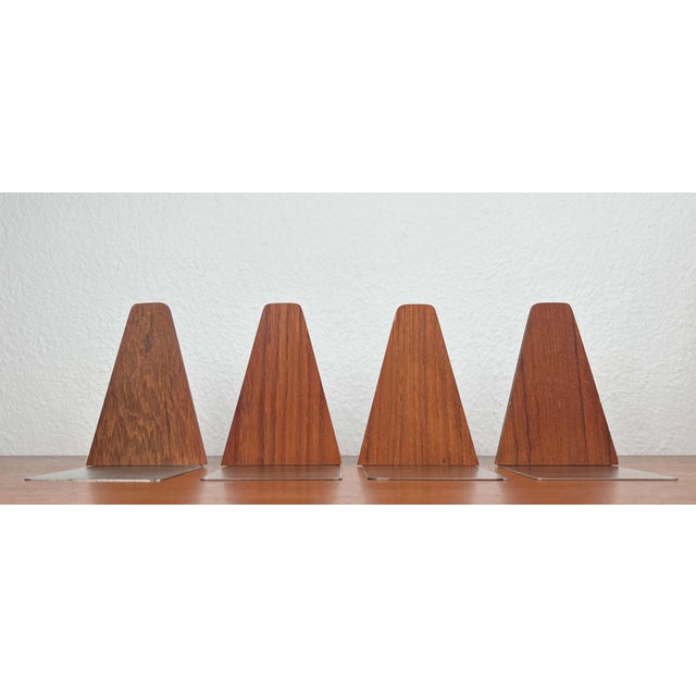 1960s Mid-Century Modern Danish Bookends in Teak, 1960s, Set of 4 For Sale - Image 5 of 18
