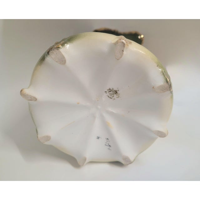 Green Antique German Porcelain Chocolate Pot For Sale - Image 8 of 12