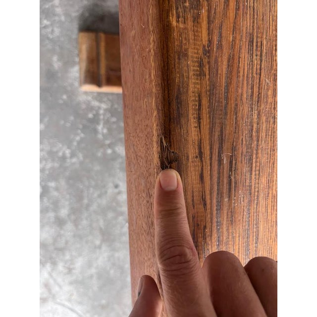 Wood French Art Deco Oak Refectory Table, 1930 For Sale - Image 7 of 17