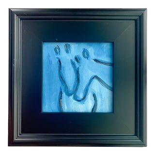 Framed Original Oil Equestrian Painting For Sale