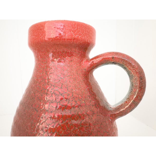 Vintage French Accolay Ceramic Pitcher in Red Crackle Glaze, 1960s For Sale - Image 13 of 18