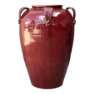 Vintage Glazed Ceramic Tall Stool For Sale