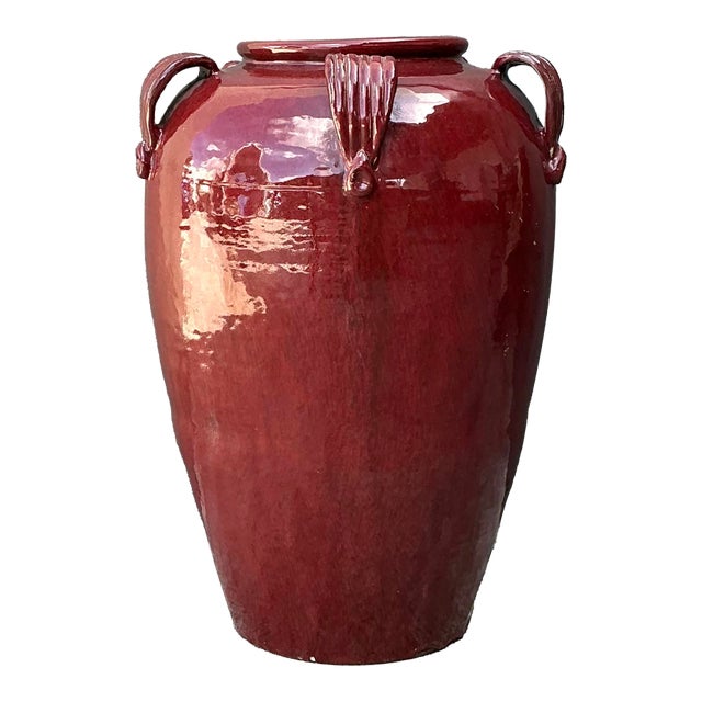 Vintage Glazed Ceramic Tall Stool For Sale