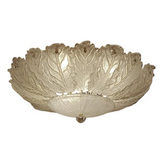 Transparent Murano Glass Leaf Ceiling, 1960s For Sale