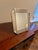 Italian postmodern vanity silver metal table mirror Italy 70's of XXct Dimensions : 34 x 34 x 2 cm