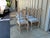 Gustavian Style Cerused Dining Chairs in New Blue & White Linen Set of 8 For Sale - Image 13 of 15