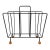 Mid-Century Black Wire Magazine Rack With Wooden Ball Feet, C. 1950s–60s For Sale