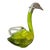 Antique Claret Wine Decanter/Carafe of Light Green Glass and Silver Plate, England For Sale
