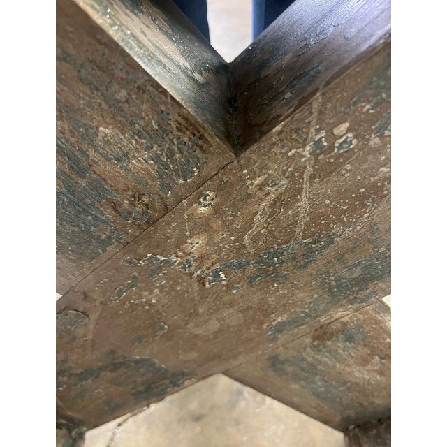 Monumental Round Dining Table, Distressed Neoclassical Style For Sale - Image 14 of 18