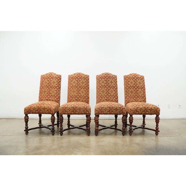 Designmaster Furniture Vintage Designmaster Traditional Upholstered Dining Chairs (Set of 8) For Sale - Image 4 of 17