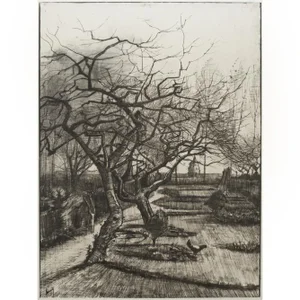 1959 Vincent Van Gogh "The Garden of Nuenen in Winter", First Edition Monochrome Lithograph
