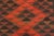 1980s Vintage Kilim Red Orange Hand-Woven Area Rug For Sale - Image 4 of 13