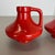 1970s Red-Glaze Fat Lava UFO Vases attributed to Jopeko, Germany, 1970s, Set of 2 For Sale - Image 5 of 18