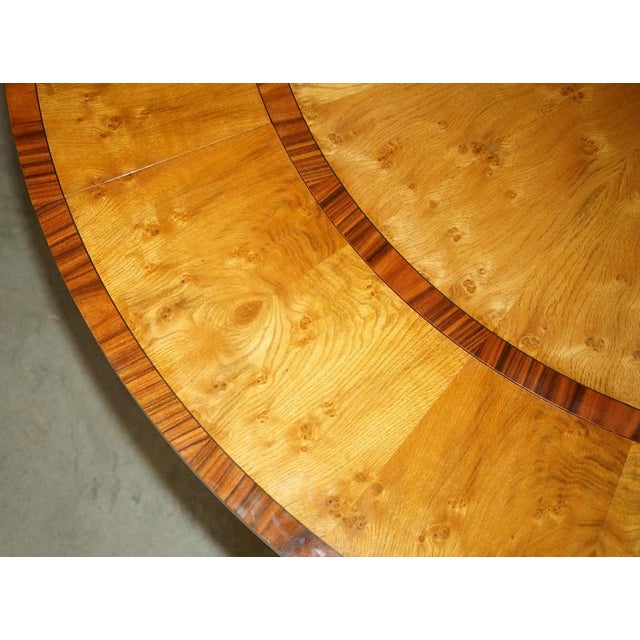 Extending Jupe Round Dining Table in Burr and Burl Oak For Sale - Image 18 of 18