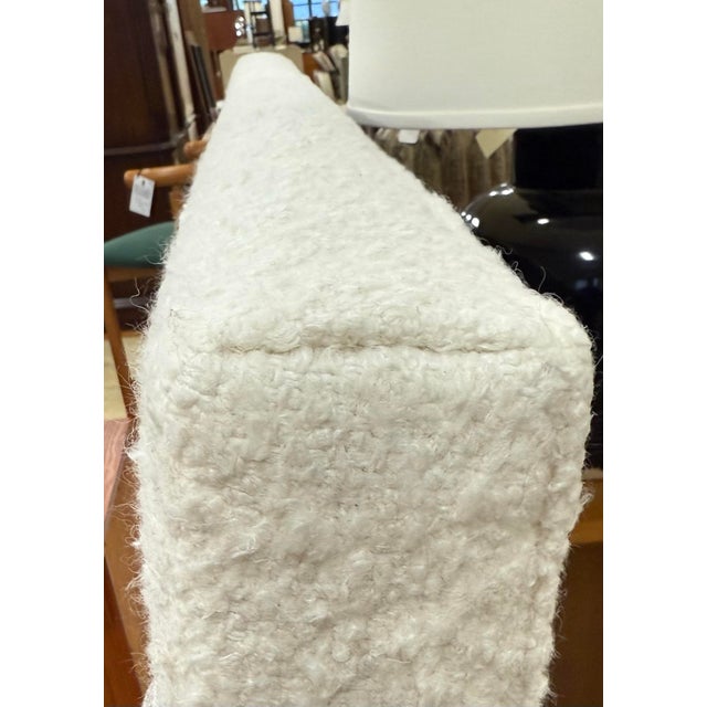Textile Ivory Wool Boucle Upholstered Queen Bed Headboard by Jenni Kayne For Sale - Image 7 of 9